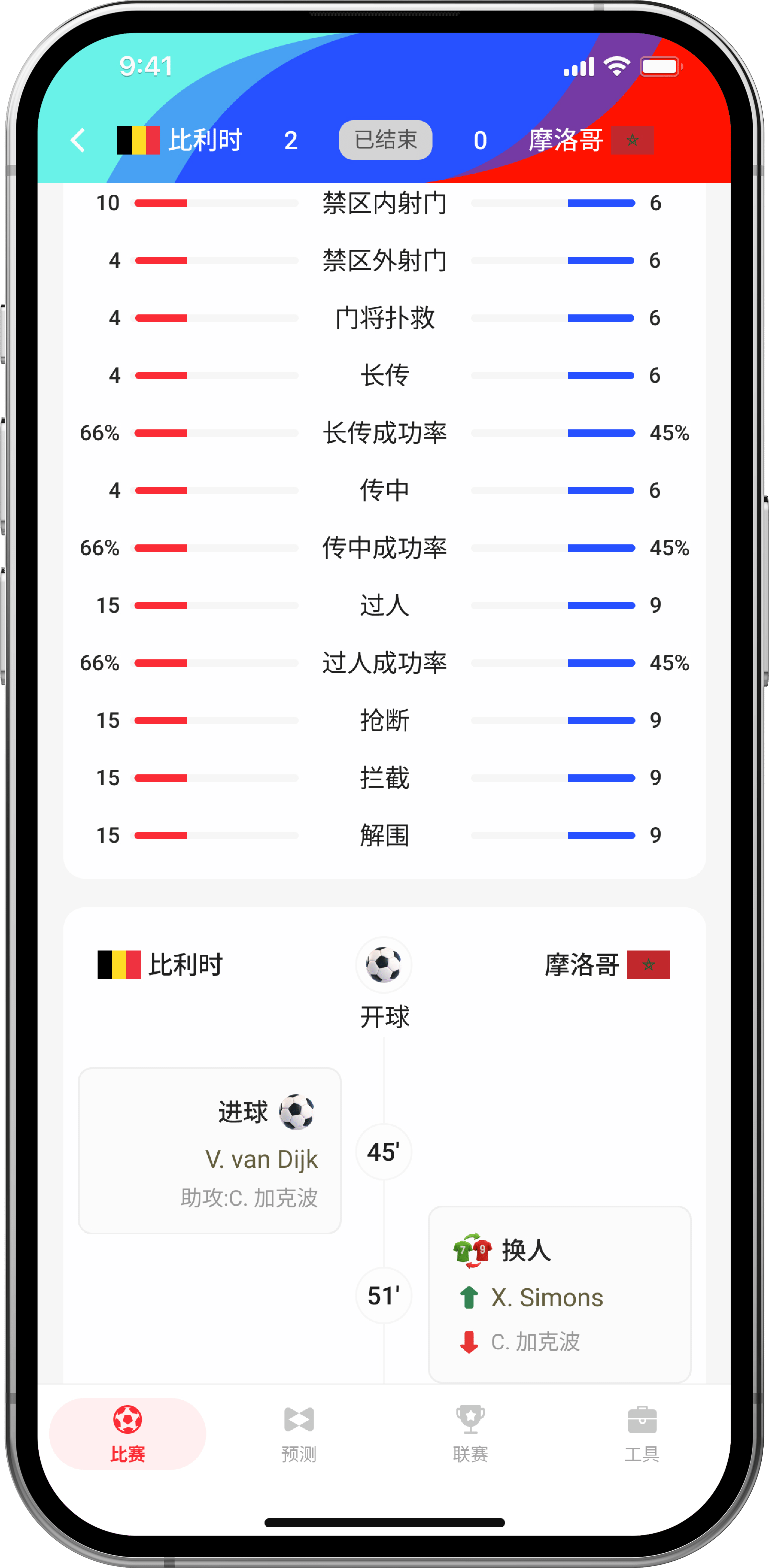 Match details screenshot